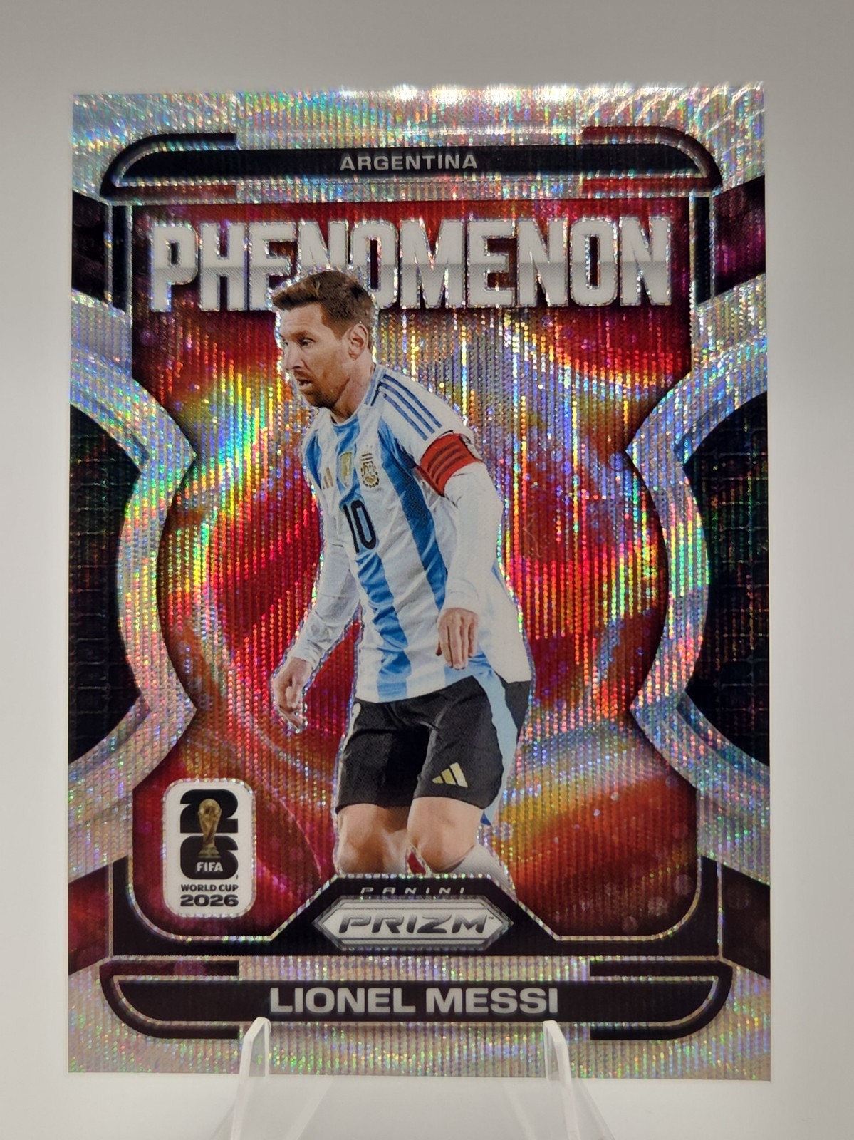 2026 Panini Prizm Fifa World Cup - Phenomenon Lionel Messi #19 Wave Prizm view 1