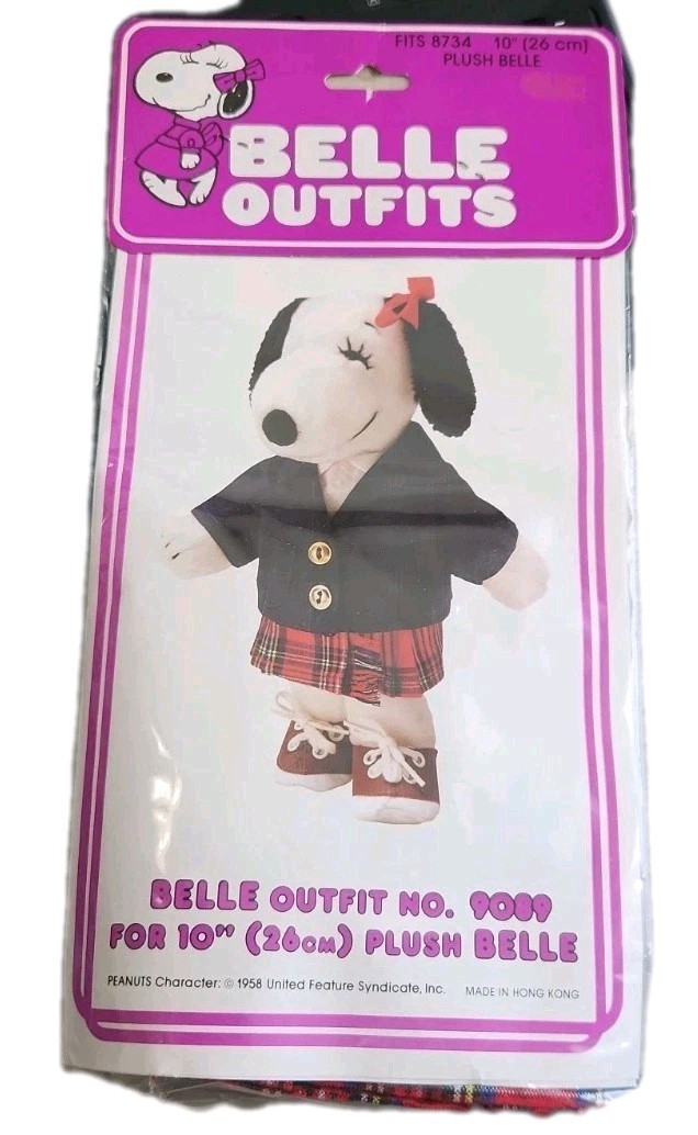 Vintage 1958 Belle Snoopy's Sister School Girl Outfit #9089 For 10