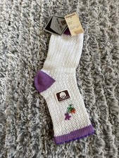 Hand Embroidered Vintage Socks Flower Embroidery