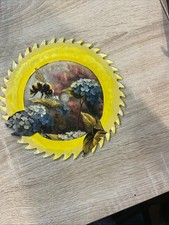 8  Circular Saw Blade Hand Painted, And IOD Transfers For Decoration