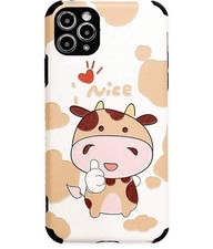 LUCKESSA Creative Cute Kawai,Cow Theme Phone Case for iPhone 11 Pro Max