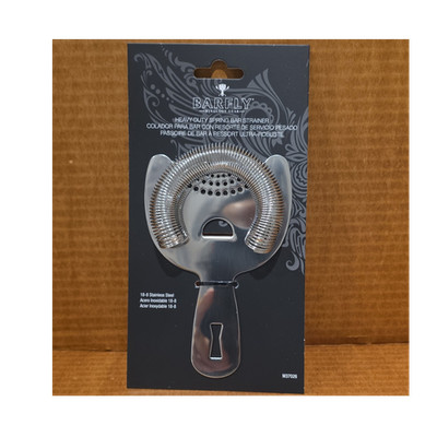 Barfly Heavy Duty Stainless Steel Bar Strainer, Silver Mixology M37026
