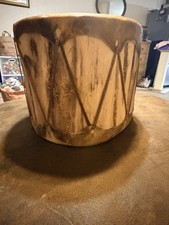 Handcrafted Rawhide Drum Traditional Native Style 11 Tall