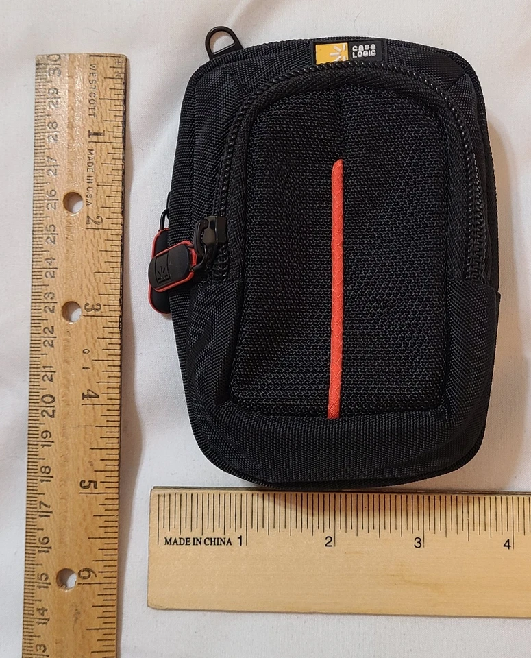 Case Logic Compact Camera Carrying Case Black Travel Pouch 5"x3" Shoulder Strap  - Image 3 of 4