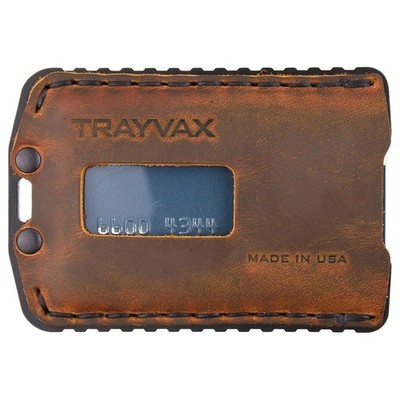 Trayvax Ascent Wallet, RFID Front Pocket One Size, Black | Tobacco Brown 
