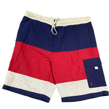 Vintage 90s Polo Ralph Lauren Color Block Board Shorts Mesh Lined Swim Trunks L