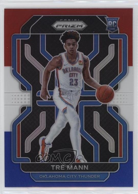 2021-22 Panini Prizm Red White & Blue Prizm Tre Mann #274 05ns