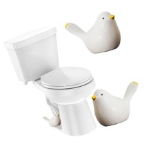2Packs Birds Toilet Bolt Covers Decorative Cute Toilet Bolt Caps Ceramic Toil...