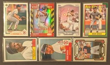 7-card Wade Boggs lot: incls. vintage, Bob Ross, inserts