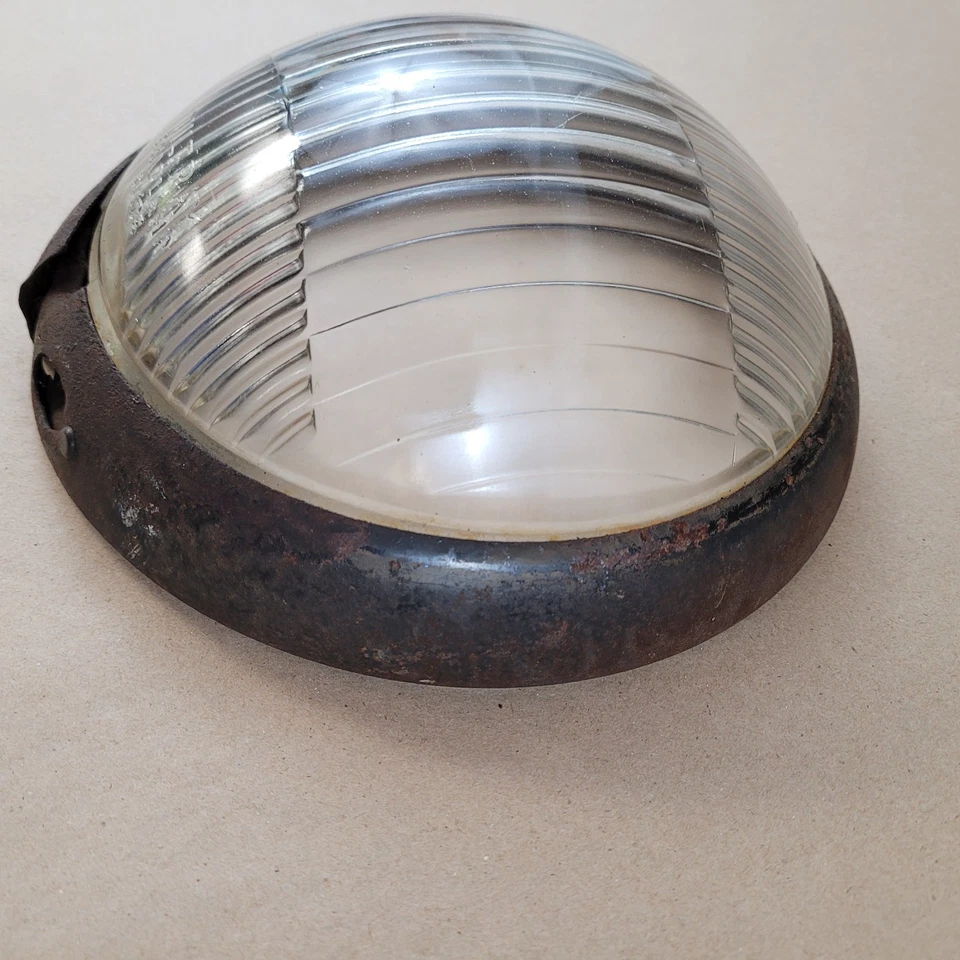 1937-38 Chevy Chevrolet Car Headlight Lens Guide Tilt Ray 920544 & Trim Ring - Image 4 of 4