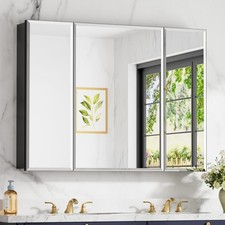 40x30 Inch Medicine Cabinet with Beveled Mirror, Aluminum Medicine Cabinet
