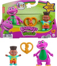 NEW Fisher-Price Barney  s World Barney  David Figure Set 3-Piece Toy juguete