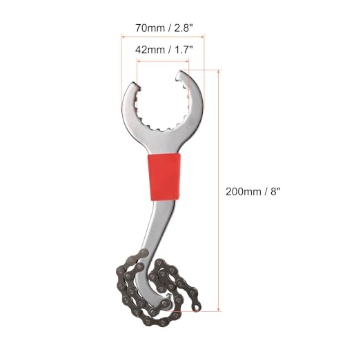 3 in 1 Sprocket Remover Wrench 8" Length Bike Chain Whip Freewheel Spanner - Picture 4 of 5