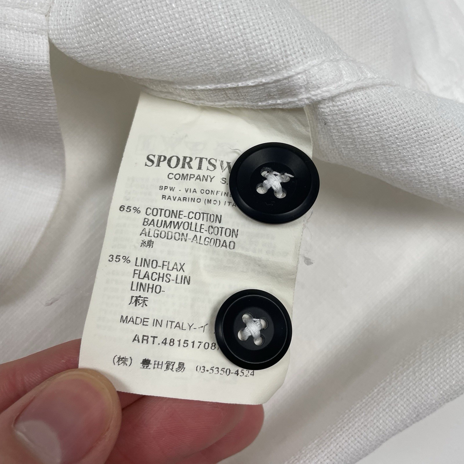 Vintage Stone Island Linen Short Sleeve Shirt Top Rare White Men’s Size Medium M thumbnail 7
