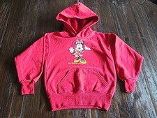 Vintage Walt Disney World Kids Minnie Red Hoodie Sweatshirt Girls Size S 6-8