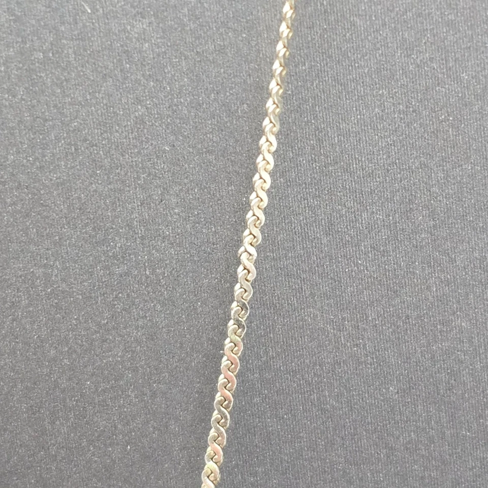 Винтажный Avon серебро граненый кристалл мяч подвеска ожерелье 18» змеевик - Изображение 3 из 4