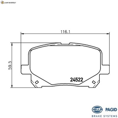 BREMSBELAGSATZ SCHEIBENBREMSE 8DB 355 013-161 FÜR TOYOTA ESTIMA/PREVIA TARAGO
