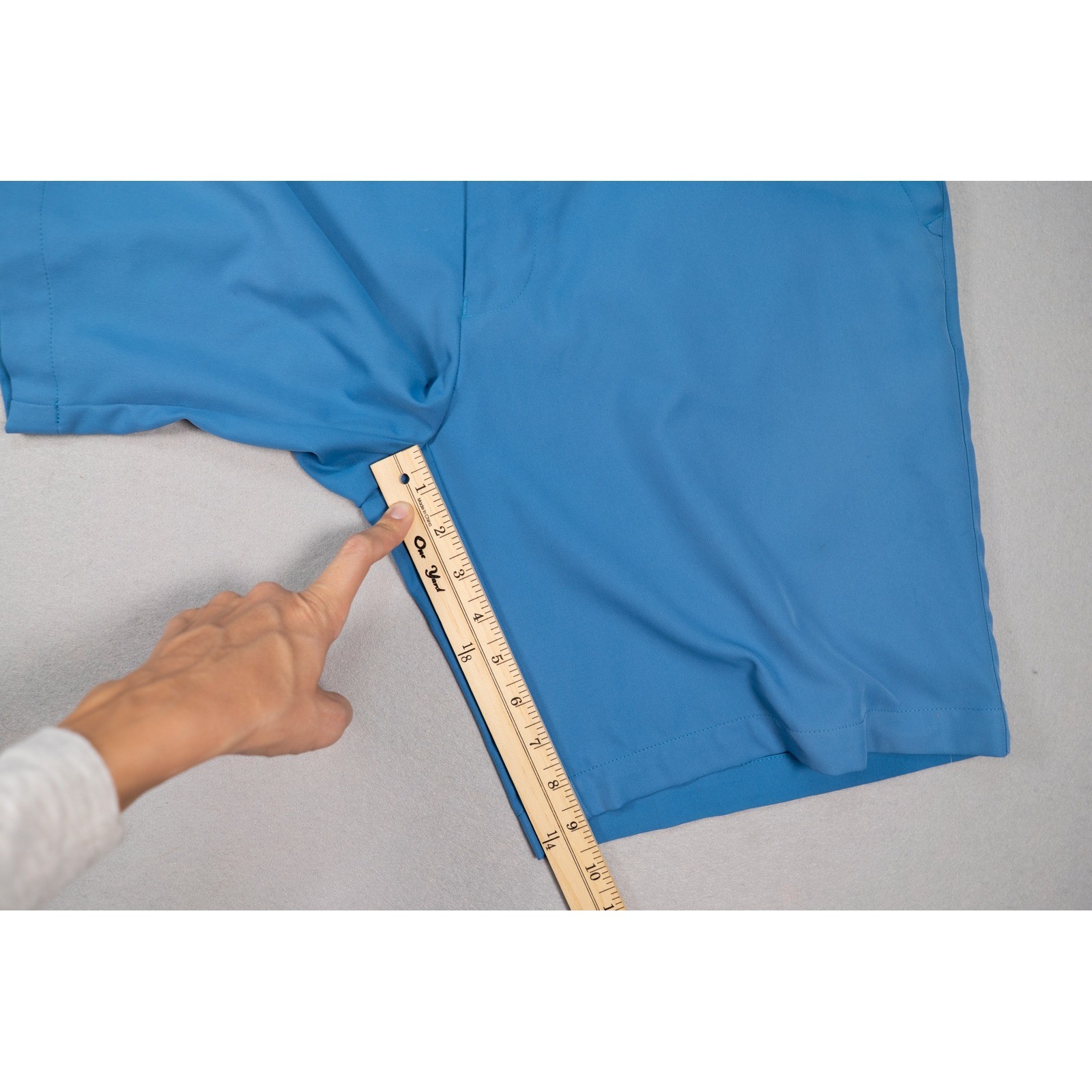 Peter Millar Crown Sport Golf Shorts Men 36 Blue Performance Stretch Flat Front image 9