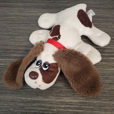 Basic Fun Pound Puppies 9" Small Gray Brown Spotted Dog Plush Shaggy Ears 2022