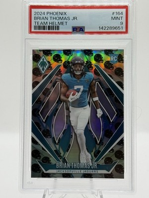 Brian Thomas Jr. PSA 9 2024 Panini Phoenix Rookie Team Helmet /399 #164 Jaguars