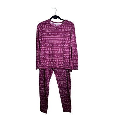 Title Secret Treasures Fair Isle Pajama Set Burgundy Holiday Large