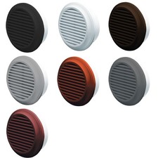 Fixed Blade External Grille Vent Louvre Wall Soffit Cover Round