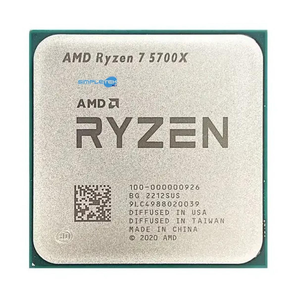 Amd Ryzen 7 5700x Am4 Max 4,60 Ghz Processore Cpu Senza Gpu
