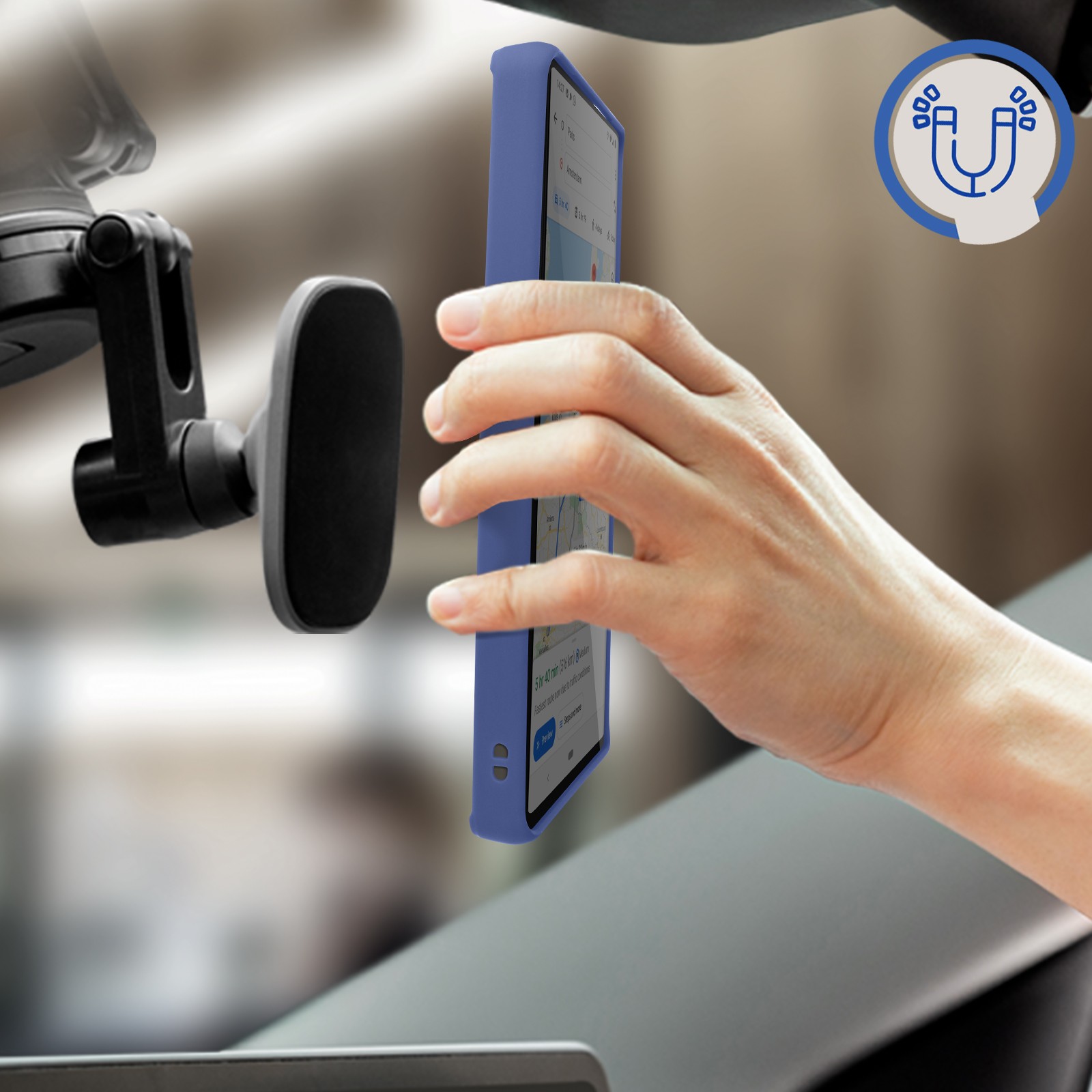 Coque Pixel 7 Pro Support Vidéo Bleu Idéale pour les Trajets - 3