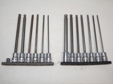 Husky Tools 13 piezas 3/8” Drive Long Ball Hex Sockets SAE/Métrico 1/8 a 3/8, 3 a 8