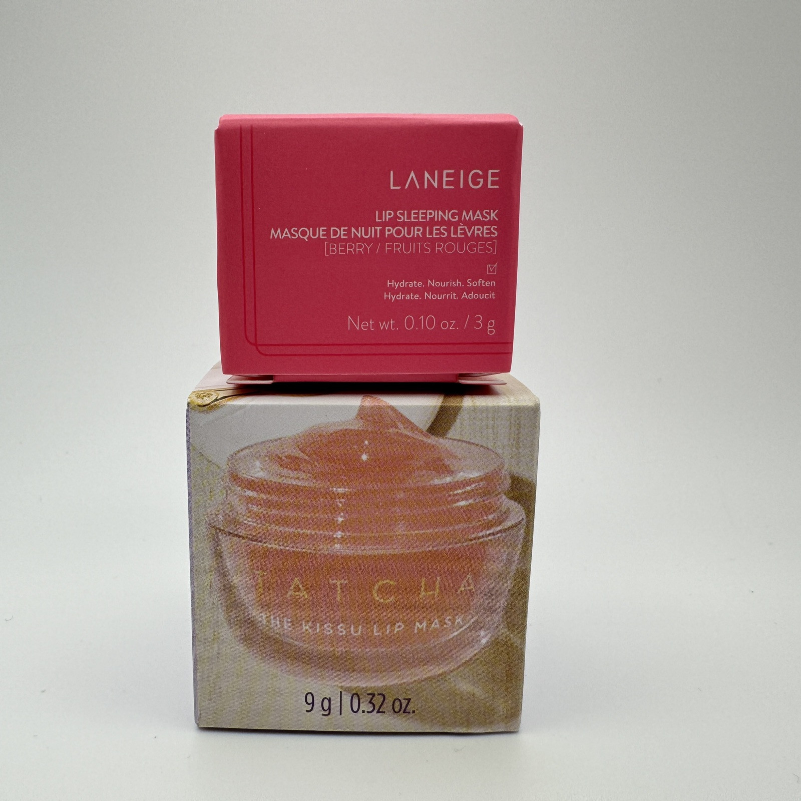 Lip Mask Duo TATCHA & Laneige The Kissu Lip Mask Lip Jelly .32oz & Berry .10oz-image