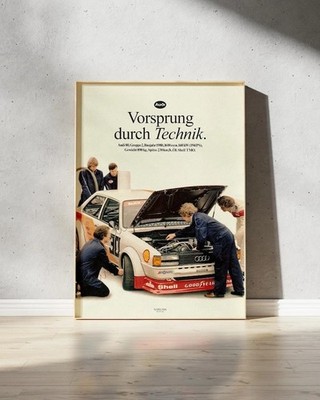 Vorsprung Durch Technik 1980 Vintage German Racing Car Art Poster