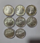 New Listing8 coins - $1 American Eagle 1 oz Silver Dollar Coin Walking Liberty listing #RT