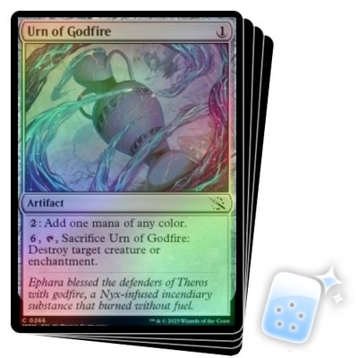 FOIL URN OF GODFIRE X4 March Of The Machine MOM Magic MTG MINT CARD