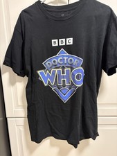 Doctor Who T Shirt Mens Size Large Black BBC Sci Fi Television Series