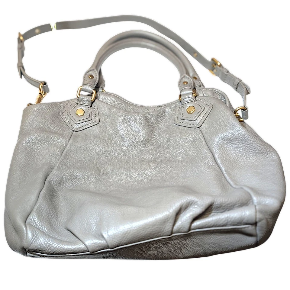 Marc By Marc Jacobs Q Fran Large Grey Pebbled Leather Shoulder Tote Bag - Image 2 of 4