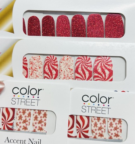 Color Street Lot Candy Cane Crush + Cherry on Top + Baking Memories X 2 ...