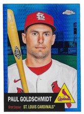2022 Topps Chrome Platinum PAUL GOLDSCHMIDT Insert BLUE PRISM REF Parallel Card