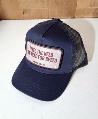 JOHN HATTER & CO The Need For Speed Rubber Patch Trucker Cap Blue R-1010-U00