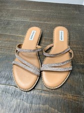 STEVE MADDEN Loomi Faux Mini Diamond Studded Slides Sandals 8M