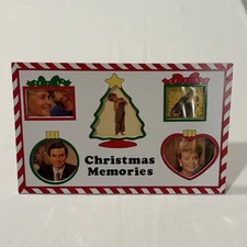 Vintage J.S.N.Y. Wooden Christmas Memories Picture Frame Old School Retro