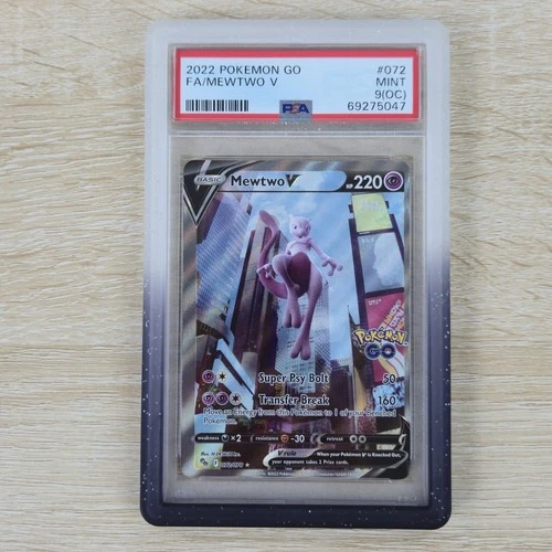 OC OFF CENTER ERROR PSA 9 MINT Mewtwo V 072 Pokemon Go Full Art Pokémon Card