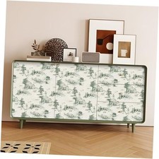 Toile de Jouy Wallpaper Chinoiserie Style 15.8" x 59.1" Toile De Jouy green