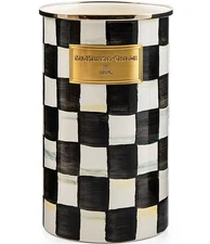 MacKenzie- Childs Enamel Check Utensil Holder, Courtly Check