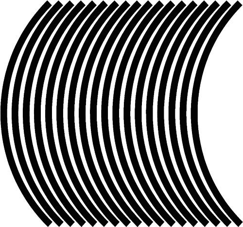 4mm wheel rim tape striping stripes stickers Vinyl.. 38 pieces/9 per wheel 
