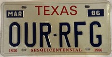 Vanity Our Refuge License Plate Haven Hideaway Hideout Hiding Place Retreat Den