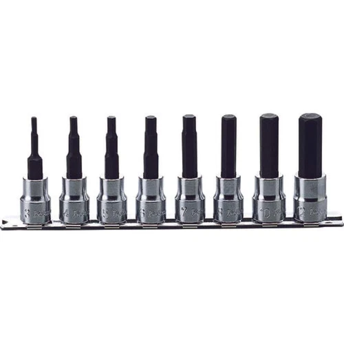 Koken RS3010M/8-L38 3/8 Sq. Dr. Bit Socket set 3mm-12mm Hex Length 38mm 8 pieces