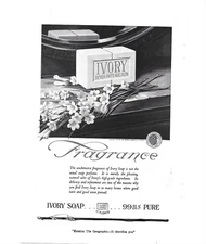 Ivory Soap Print Ad 1920s Design Bathroom Decor Mirror Flowers It Floats