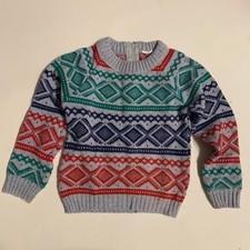 Vintage 80s Sweater Boys Size 3T Nordic Design Holiday Wear 1980 EUC