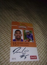 Dezmin Lewis Central Arkansas Signed 2015 Senior Bowl Card NFL Buffalo Bills