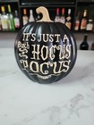 It's Just a Bunch of Hocus Pocus Black Pumpkin Halloween Decor Resin 8" x 6" New